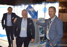 Gerard Boomer, Hilko Ton and Hans van Garderen of Condair with their dehumidifiers.
